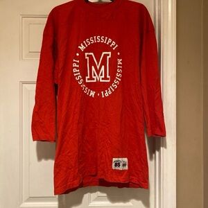 Vintage Ole Miss”Mississippi” The Cotton Exchange Red/White Size Large Shirt
